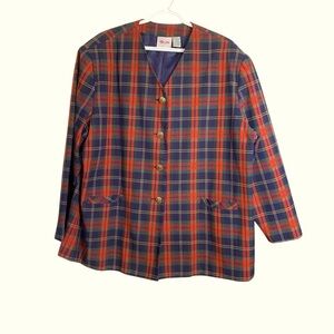 Tanjay Vintage Plaid Blazer,Pockets